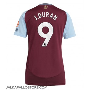 Aston Villa Jhon Duran #9 Kotipaita Naisten 2024-25 Lyhythihainen